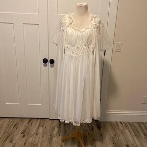 Gotham gold stripe vintage pinup nightie and coat